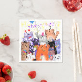 Happy Cat Party Napkins Serviette (Beispiel)