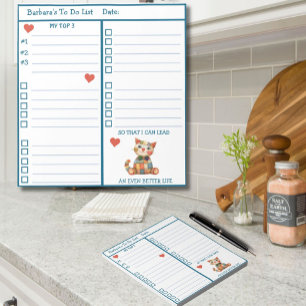 Happy Cat Personalisierten Planer zu tun Liste Notizblock
