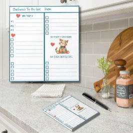 Happy Cat Personalisierten Planer zu tun Liste Notizblock