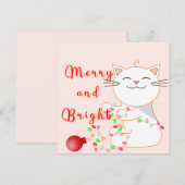 Happy Cat Playing with LED Light | Niedliche Flach (Vorne/Hinten)