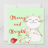 Happy Cat Playing with LED Light | Niedliche Flach (Vorderseite)