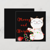 Happy Cat Playing with LED Light | Niedliche Flach (Vorne/Hinten)