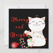 Happy Cat Playing with LED Light | Niedliche Flach (Vorderseite)