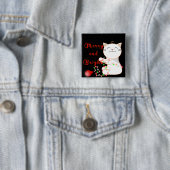 Happy Cat Playing with LED Light | Niedliche Weihn Button (Beispiel)