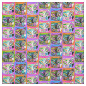 Happy Cat Rainbow Stoff (Muster)