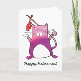 Happy Cat Retirement Card Karte