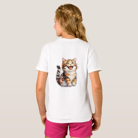 Happy Cat T-Shirt (Schwarz voll)