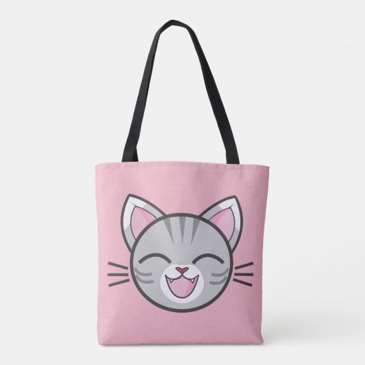 Happy Cat Tote Tasche (Rückseite)