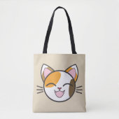 Happy Cat Tote Tasche (Vorderseite)