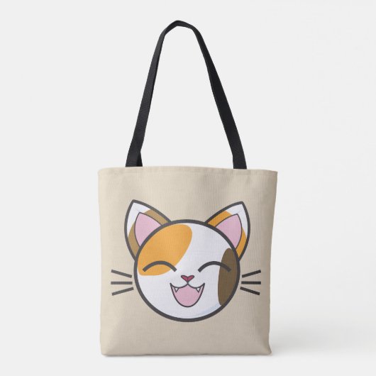Happy Cat Tote Tasche (Rückseite)