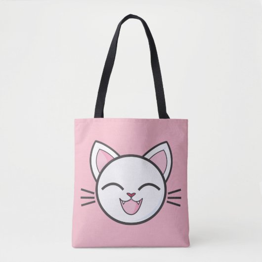 Happy Cat Tote Tasche (Vorderseite)