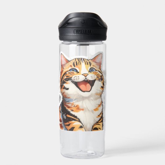 Happy Cat Trinkflasche (Rückseite)