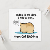 Happy Cat Vater Day, Happy Pawthers Day Karte (Vorderseite/Rückseite Beispiel)
