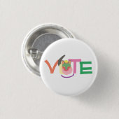 Happy Cat Vote GOTV Button (Vorne & Hinten)