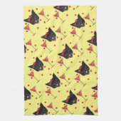 Happy Cat with Cocktails - Bar Handtuch (Vertikal)