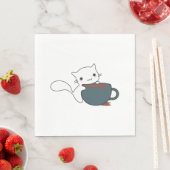 Happy Cat with Coffee Serviette (Beispiel)