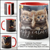 Happy Catmas Katze Schöne Foto Vorlage Text Tasse