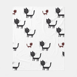 Happy Cats Art Fleece Blanket