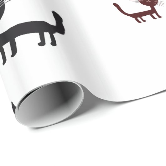 Happy Cats Art litography Wrapping Paper Geschenkpapier (Rolleneckpunkt)
