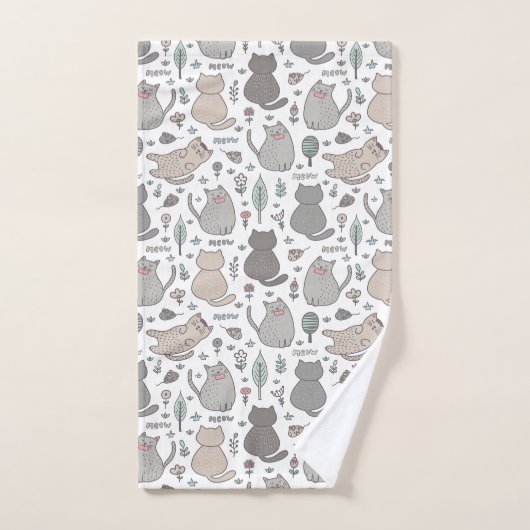 Happy Cats Badhandtuch Set (Handtuch)