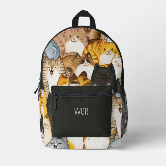 Happy Cats Bedruckter Rucksack (Vorderseite)