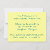 Happy Cats Line Tanz Party Einladung (Rückseite)