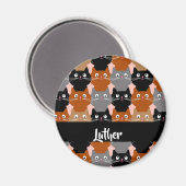 Happy Cats Magnet (Vorderseite/Rückseite)