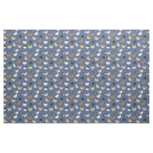 Happy Cats Muster Stoff (Fat Quarter (45,7 x 55,9 cm))