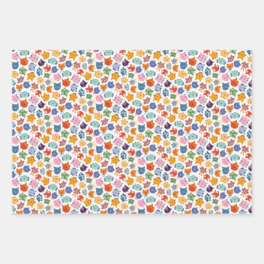 Happy Cats Packpapier Geschenkpapier Set (Vorderseite 3)