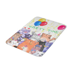 Happy Cats Party Bath Mat - Benutzerdefinierter Te Badematte