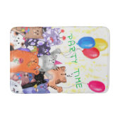 Happy Cats Party Bath Mat - Benutzerdefinierter Te Badematte (Vorderseite)
