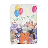 Happy Cats Party Bath Mat - Benutzerdefinierter Te Badematte (Vorderseite Vertikal)