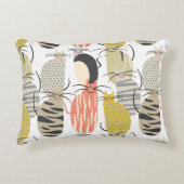 Happy Cats Whimsical Pattern Dekokissen (Vorderseite)