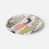 Happy Cats Whimsical Pattern Pappteller (Schrägansicht)