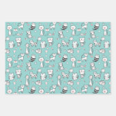 Happy Cats Wrapping Paper Geschenkpapier Set (Vorderseite 3)