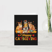 Happy Catsgiving Cat Lovers Herbst Herbst Vibes al Karte (Vorderseite)