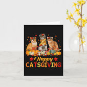Happy Catsgiving Cat Lovers Herbst Herbst Vibes al Karte (Gelbe Blume)