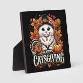Happy Catsgiving - Erntedank Cat Celebration Fotoplatte (Vorderseite)