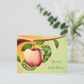 Happy Catterpillar Postkarte (Stehend Vorderseite)