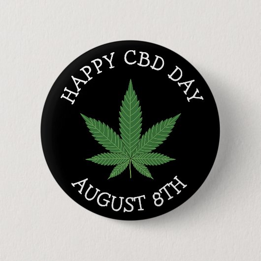Happy CBD Day Funny Holidays Button (Vorderseite)