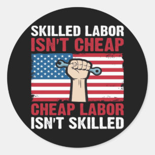 Happy Celebrate Labour Day Festival 2025 Classic-  Runder Aufkleber