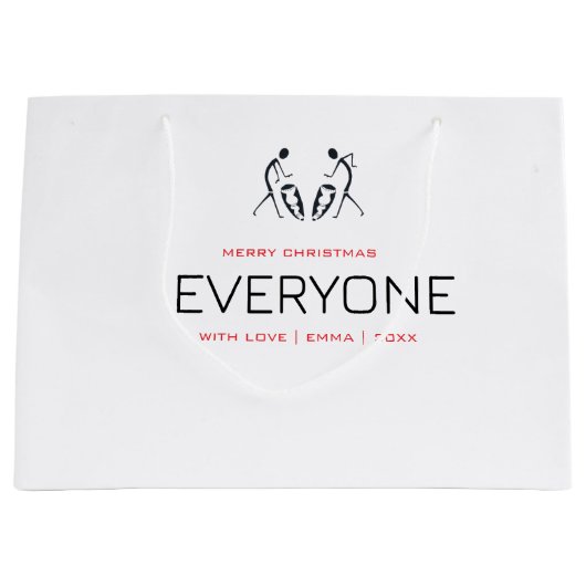 Happy Celebration Christmas Große Geschenktüte (Vorderseite)