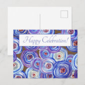 Happy Celebration Elegante Postkarte (Vorne/Hinten)