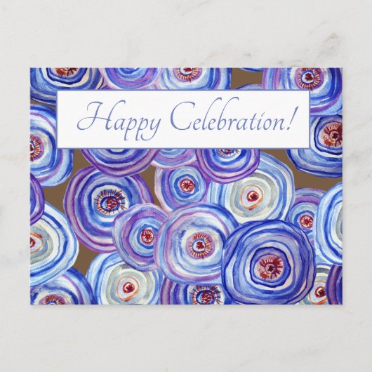 Happy Celebration Elegante Postkarte (Vorderseite)
