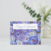 Happy Celebration Elegante Postkarte (Stehend Vorderseite)