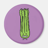 Happy Celery Stalk Grüne Faser Gemüse Magnet (Vorne)