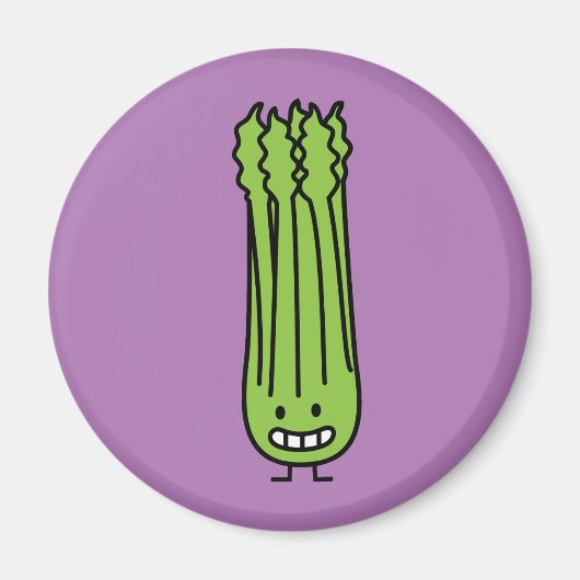 Happy Celery Stalk Grüne Faser Gemüse Magnet (Vorne)