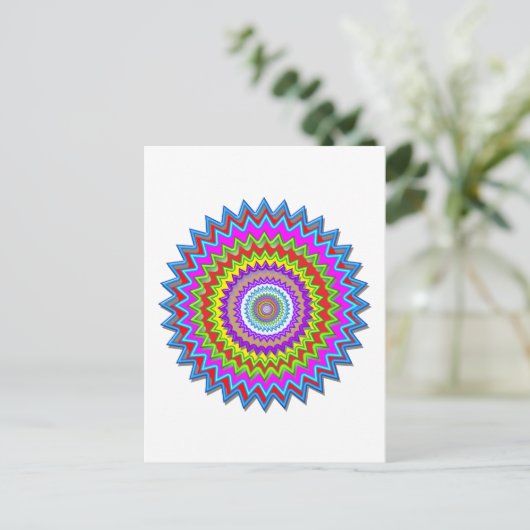 Happy Chakra Art Postkarte (Stehend Vorderseite)