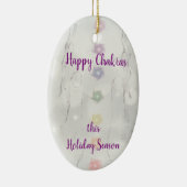 Happy Chakras New Age Weihnachten Keramik Ornament (Rechts)