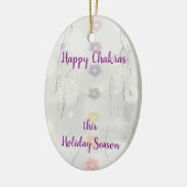 Happy Chakras New Age Weihnachten Keramik Ornament (Links)